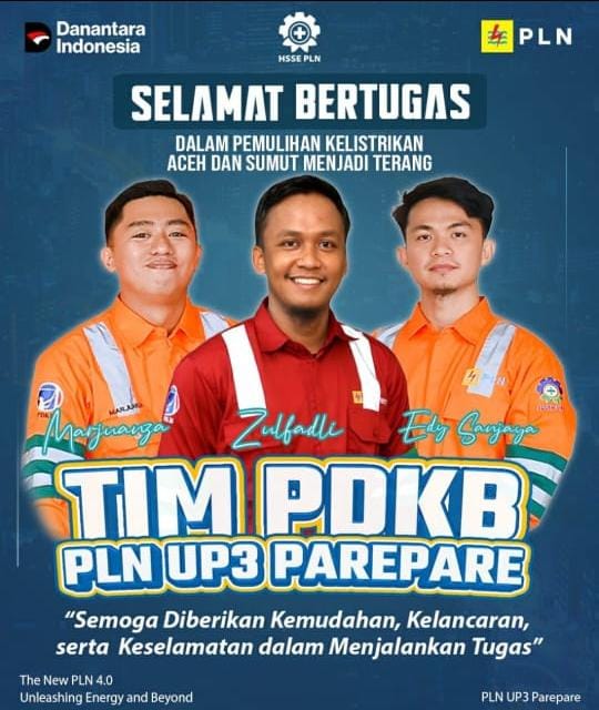 PLN Sejak Hari Pertama Bencana Turunkan  Lebih dari 2600 Petugas PLN Dari Berbagai Unit
