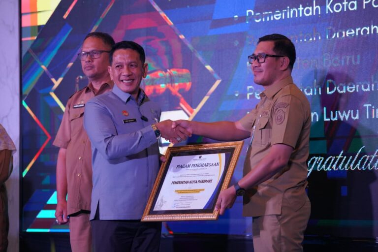 Kota Parepare Sabet Dua Penghargaan Kemenkumham Sulsel