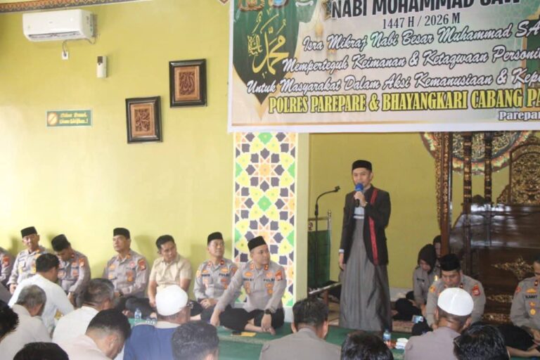 Polres Parepare Gelar Peringatan Isra Mi’raj, Teguhkan Iman dan Ketakwaan Personel Polri
