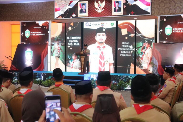 Kukuhkan Kwartir Cabang Gerakan Pramuka Kota Parepare, Walikota Harap Berikan Kontribusi Positif Untuk Parepare