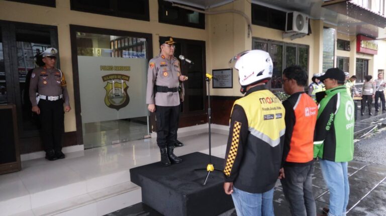 Sat Lantas Polres Parepare Gandeng Komunitas Ojek Online Parepare Sebagai Mitra Strategis Program “Mappatabe”