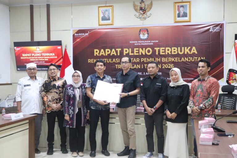 Bawaslu Parepare Hadiri Pleno PDPB Triwulan I 2026, Tekankan Akurasi Data dan Sinergi Stakeholder