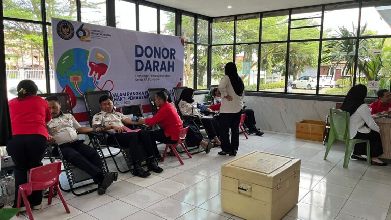 Lapas Parepare Gelar Donor Darah dalam Rangka Hari Bakti Pemasyarakatan ke-62
