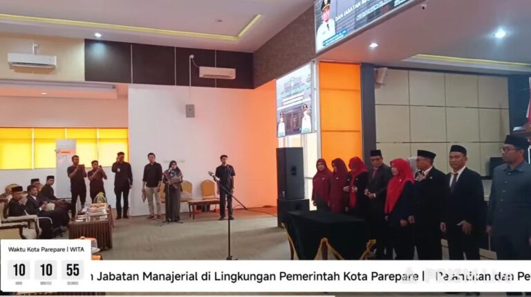 Lantik Pejabat Manajerial, Walkot Parepare Tasming Hamid: Jabatan Adalah Amanah, Bukan Hak