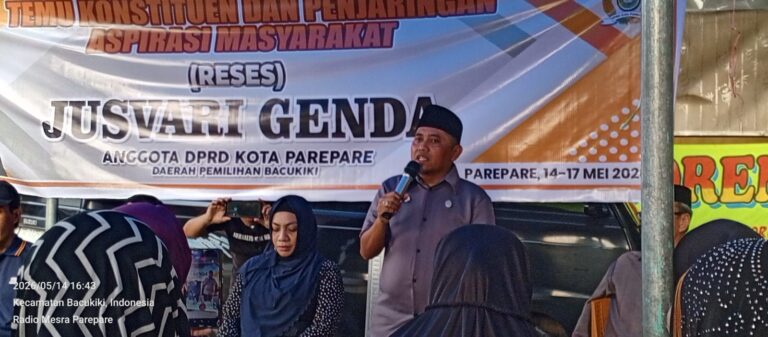 Anggota DPRD Parepare, Jusvari Genda, Serap Aspirasi Warga Bacukiki di Tengah Efisiensi Anggaran