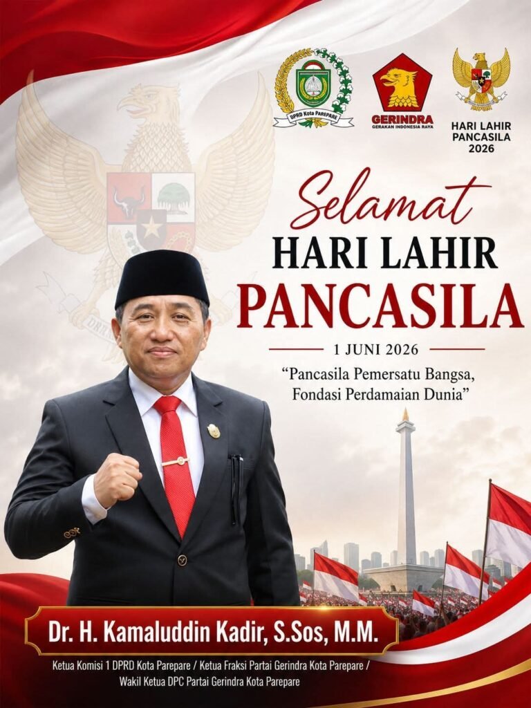 Peringati Hari Lahir Pancasila, Ketua Komisi I DPRD Parepare Tekankan Nilai Patriotisme di Tengah Tantangan Global
