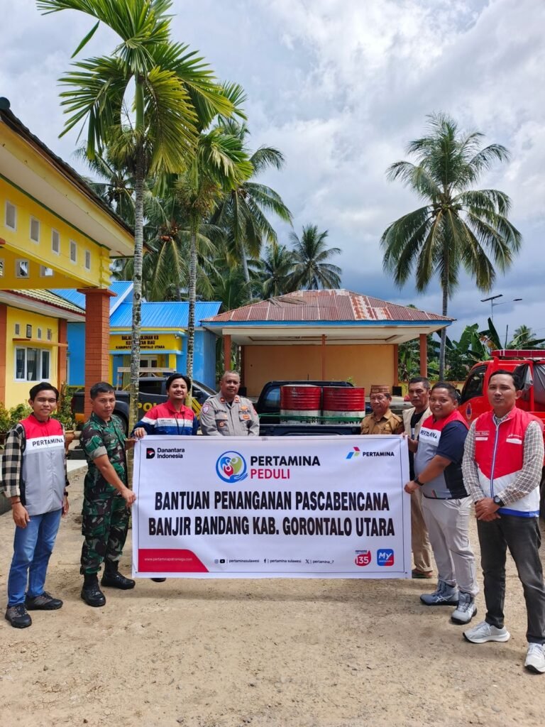 Pertamina Patra Niaga Regional Sulawesi Melalui Integrated Terminal Gorontalo Salurkan Bantuan BBM untuk Dukung Penanganan Pascabencana di Gorontalo Utara