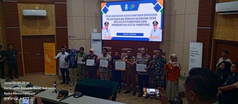 Pemkot dan BPS Parepare Canangkan Komitmen Bersama Sukseskan Sensus Ekonomi 2026