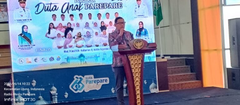 Buka Grand Final Duta Anak 2026, Sekda Parepare Ajak Generasi Muda Jadi Pelopor Kebaikan