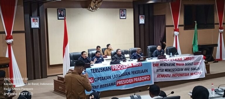 RDP di DPRD Parepare: Pimpinan Dewan Pasang Badan Dukung Program Makan Bergizi Gratis