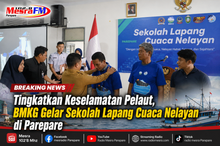 Tingkatkan Keselamatan Pelaut, BMKG Gelar Sekolah Lapang Cuaca Nelayan di Parepare