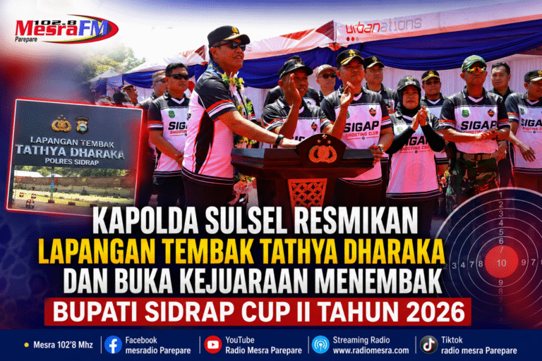 Kapolda Sulsel Resmikan Lapangan Tembak Tathya Dharaka dan Buka Kejuaraan Menembak Bupati Sidrap Cup II Tahun 2026