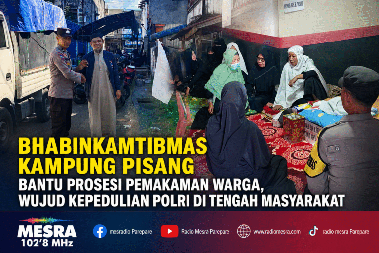Bhabinkamtibmas Kampung Pisang Bantu Prosesi Pemakaman Warga, Wujud Kepedulian Polri di Tengah Masyarakat
