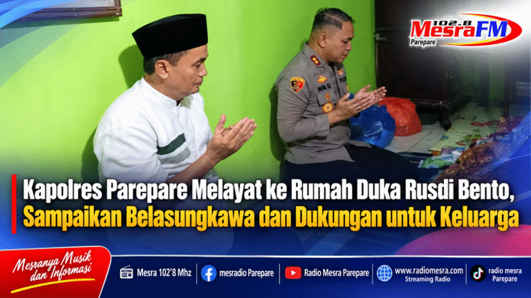 Kapolres Parepare Melayat ke Rumah Duka Rusdi Bento, Sampaikan Belasungkawa dan Dukungan untuk Keluarga