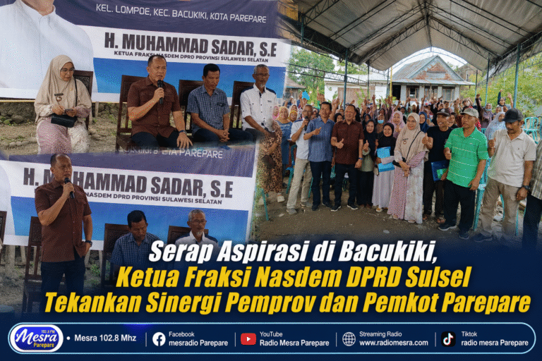 Serap Aspirasi di Bacukiki, Ketua Fraksi Nasdem DPRD Sulsel Tekankan Sinergi Pemprov dan Pemkot Parepare