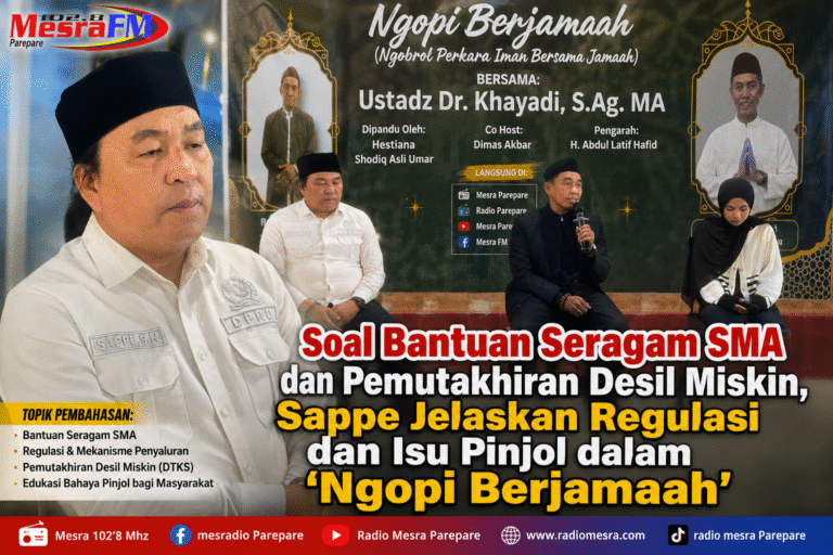 Soal Bantuan Seragam SMA dan Pemutakhiran Desil Miskin, Sappe Jelaskan Regulasi dan Isu Pinjol dalam ‘Ngopi Berjamaah