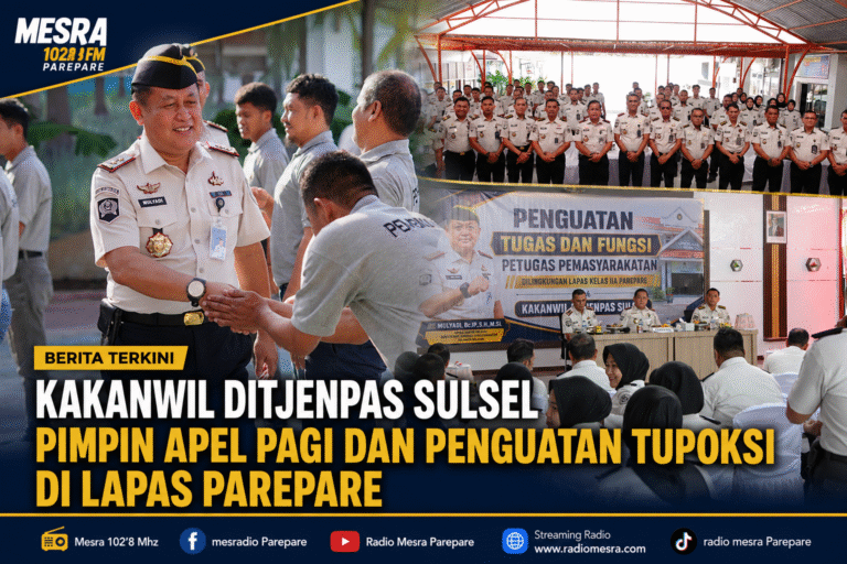 Kakanwil Ditjenpas Sulsel Pimpin Apel Pagi dan Penguatan Tupoksi di Lapas Parepare