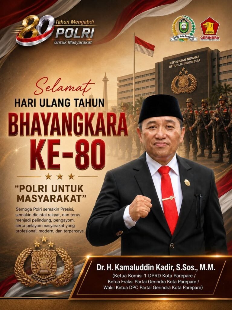 Hari Bhayangkara ke-80, Ketua Komisi I DPRD Parepare Kamaluddin Kadir Bedah Kematangan Polri dan Pembagian Kekuasaan Pemerintah