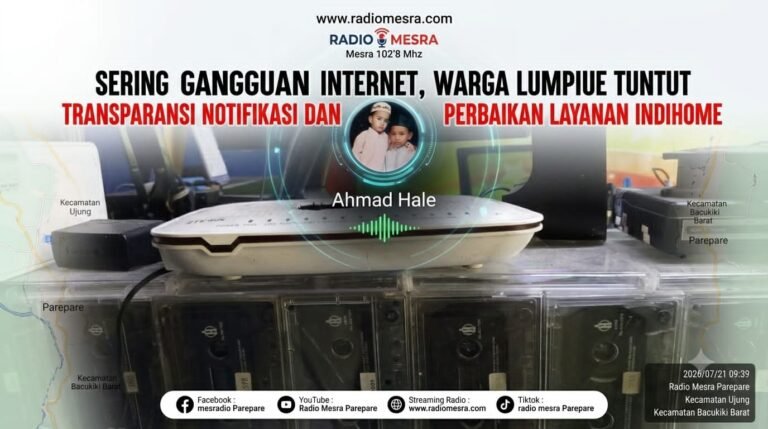Sering Gangguan Internet, Warga Lumpue Tuntut Transparansi Notifikasi dan Perbaikan Layanan Indihome