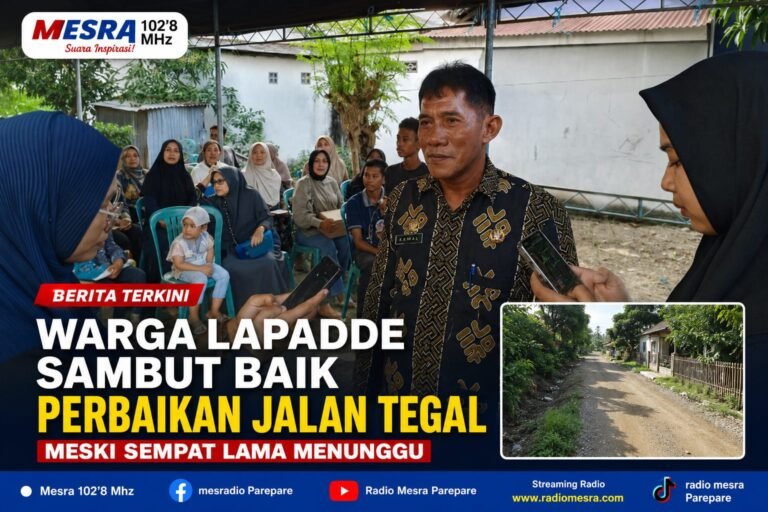Warga Lapadde Sambut Baik Perbaikan Jalan Tegal Meski Sempat Lama Menunggu