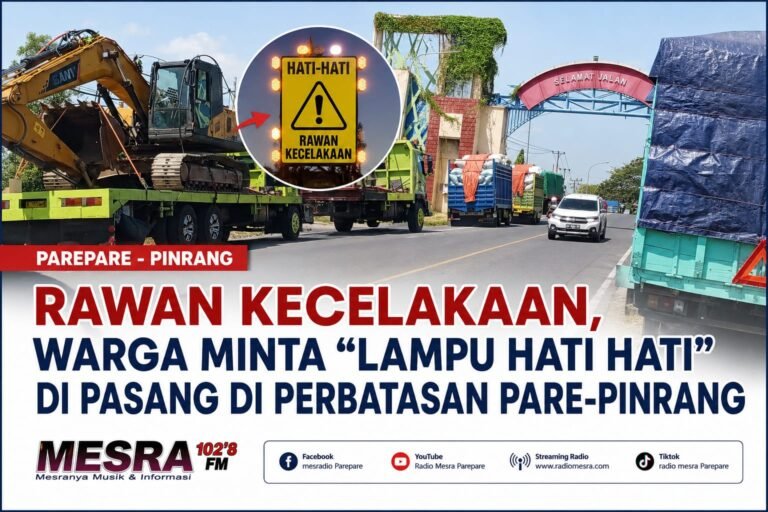 Rawan Kecelakaan, Warga Minta Lampu ‘Hati-Hati’ Dipasang di Perbatasan Parepare-Pinrang