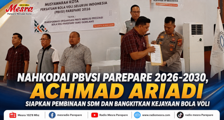 Nahkodai PBVSI Parepare 2026–2030, Achmad Ariadi Siapkan Pembinaan SDM dan Bangkitkan Kejayaan Bola Voli