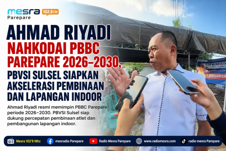 Ahmad Riyadi Nahkodai PBVSI Parepare 2026–2030, PBVSI Sulsel Siapkan Akselerasi Pembinaan dan Lapangan Indoor