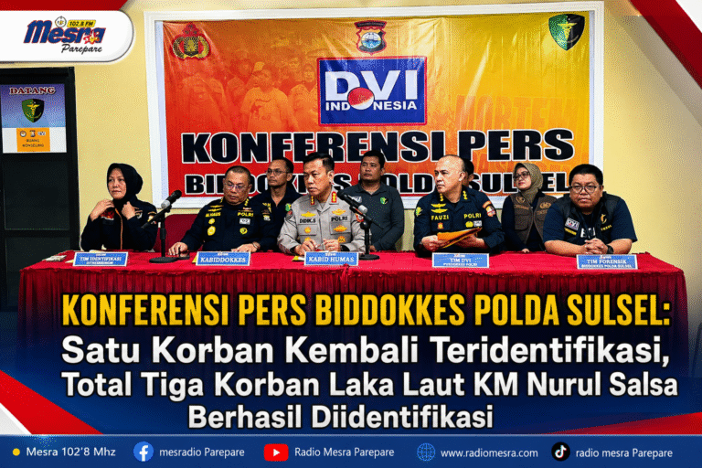 Konferensi Pers Biddokkes Polda Sulsel: Satu Korban Kembali Teridentifikasi, Total Tiga Korban Laka Laut KM Nurul Salsa Berhasil Diidentifikasi