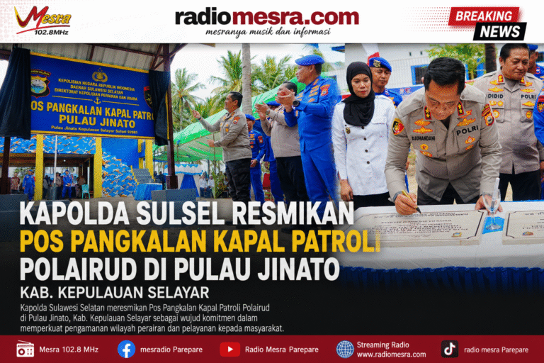Kapolda Sulsel Resmikan Pos Pangkalan Kapal Patroli Polairud di Pulau Jinato Kab. Kepulauan Selayar