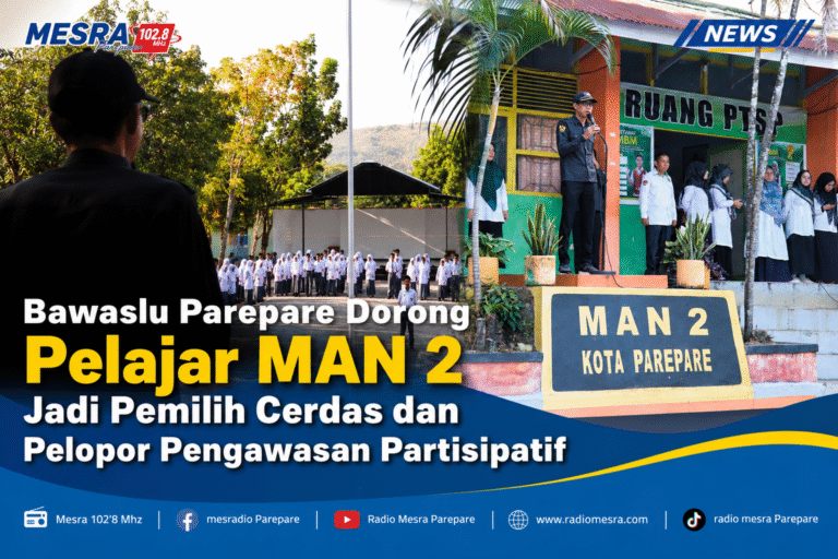 Bawaslu Parepare Dorong Pelajar MAN 2 Jadi Pemilih Cerdas dan Pelopor Pengawasan Partisipatif