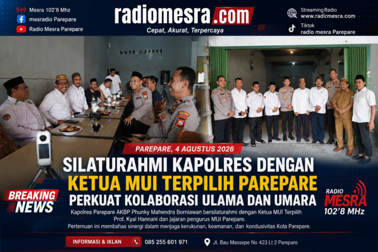 Silaturahmi Kapolres dengan Ketua MUI Terpilih Parepare Perkuat Kolaborasi Ulama dan Umara