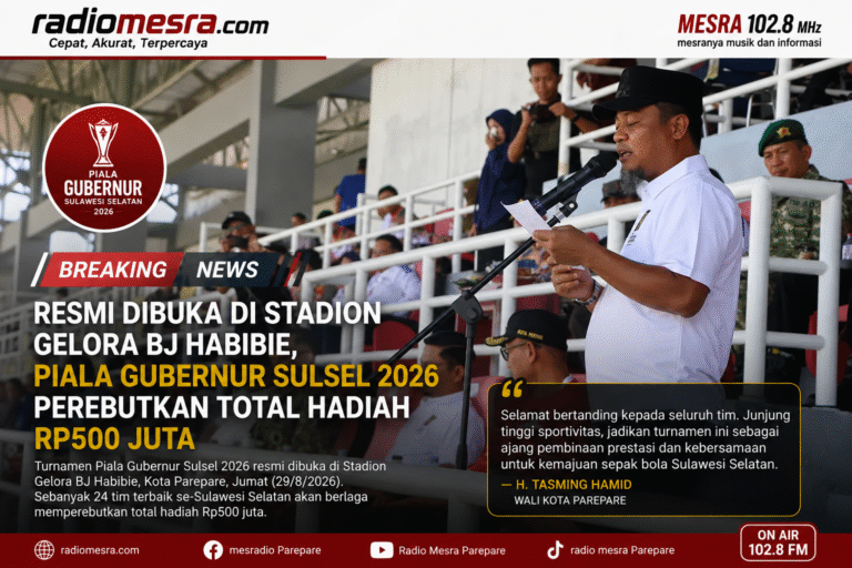 Resmi Dibuka di Stadion Gelora BJ Habibie, Piala Gubernur Sulsel 2026 Perebutkan Total Hadiah Rp500 Juta