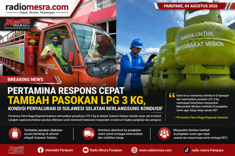 Pertamina Respons Cepat Tambah Pasokan LPG 3 Kg, Kondisi Penyaluran di Sulawesi Selatan Berlangsung Kondusif