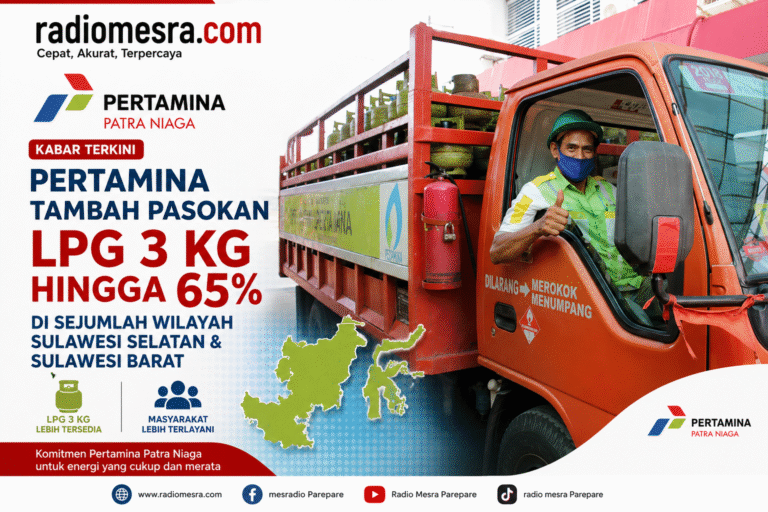 Pertamina Tambah Pasokan LPG 3 kg hingga 65% di Sejumlah Wilayah Sulawesi Selatan & Sulawesi Barat