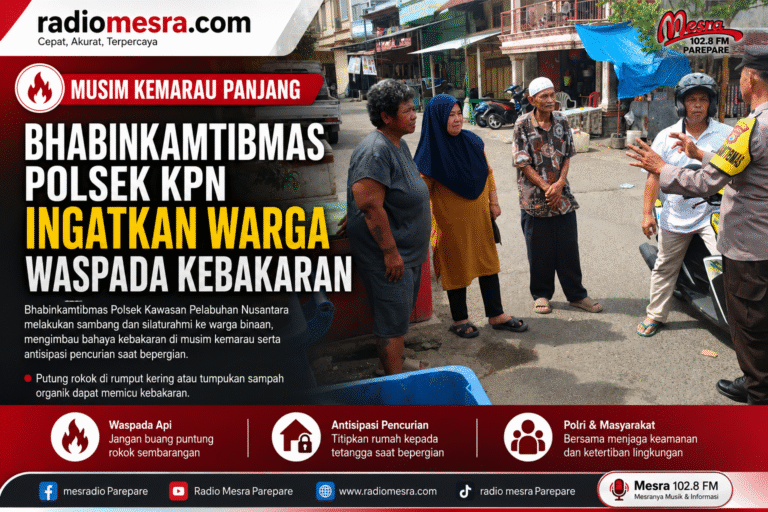 Musim Kemarau Panjang, Bhabinkamtibmas Polsek KPN Ingatkan Warga Waspada Kebakaran