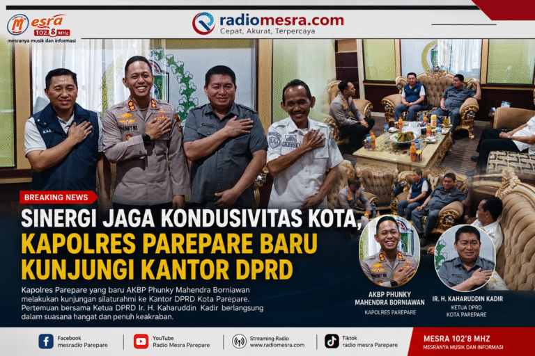 Sinergi Jaga Kondusivitas Kota, Kapolres Parepare Baru Kunjungi Kantor DPRD