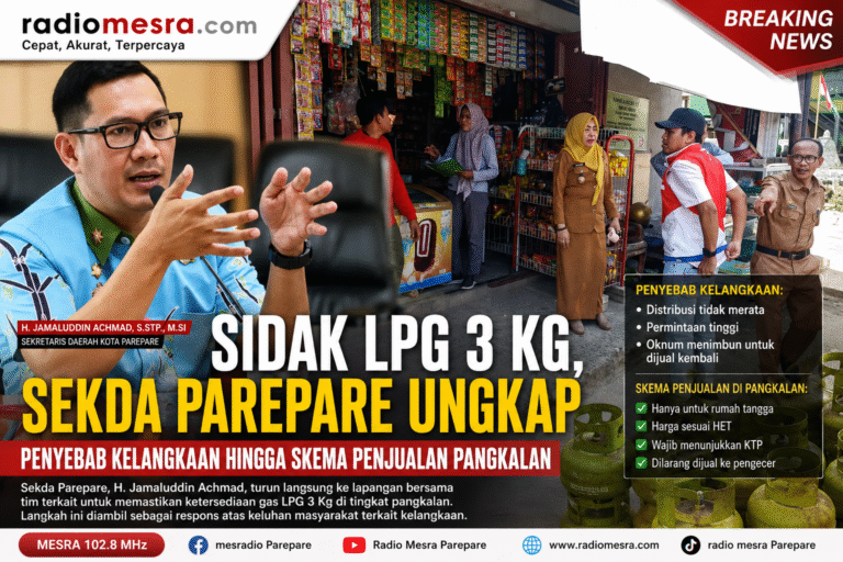 Sidak LPG 3 Kg, Sekda Parepare Ungkap Penyebab Kelangkaan Hingga Skema Penjualan Pangkalan