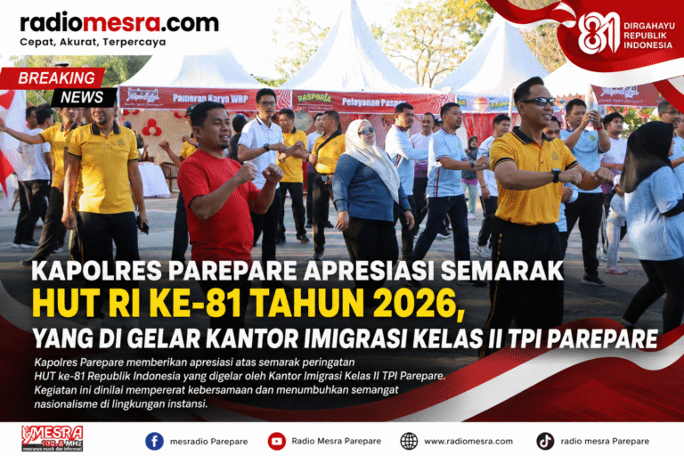 Kapolres Parepare Apresiasi Semarak HUT RI Ke-81 Tahun 2026, Yang di Gelar Kantor Imigrasi Kelas II TPI Parepare