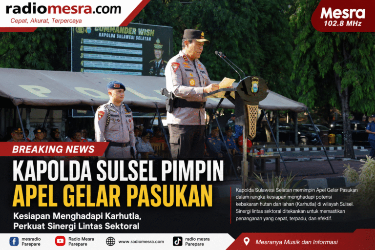 Kapolda Sulsel Pimpin Apel Gelar Pasukan Kesiapan Menghadapi Karhutla, Perkuat Sinergi Lintas Sektoral