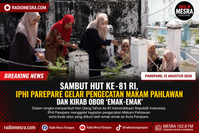 Sambut HUT ke-81 RI, IPHI Parepare Gelar Pengecatan Makam Pahlawan dan Kirab Obor ‘Emak-Emak