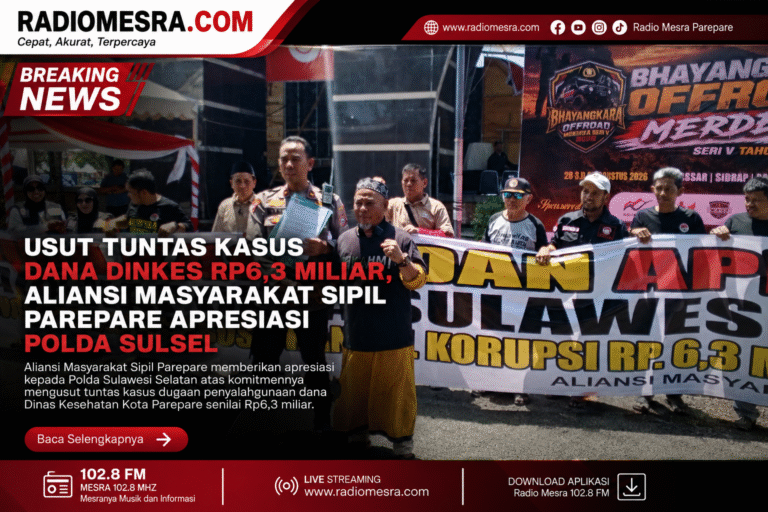 Usut Tuntas Kasus Dana Dinkes Rp6,3 Miliar, Aliansi Masyarakat Sipil Parepare Apresiasi Polda Sulsel
