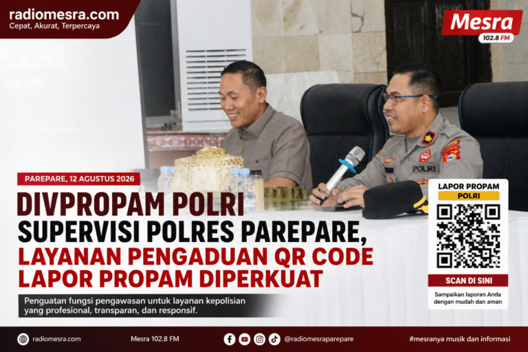 Divpropam Polri Supervisi Polres Parepare, Layanan Pengaduan QR Code Lapor Propam Diperkuat