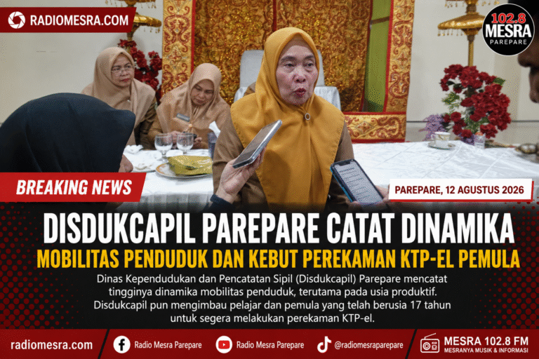 Disdukcapil Parepare Catat Dinamika Mobilitas Penduduk dan Kebut Perekaman KTP-el Pemula