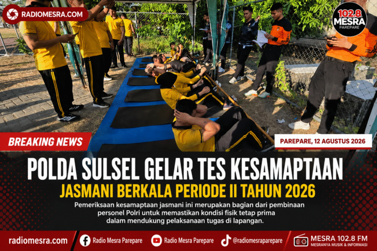 Polda Sulsel Gelar Tes Kesamaptaan Jasmani Berkala Periode II Tahun 2026