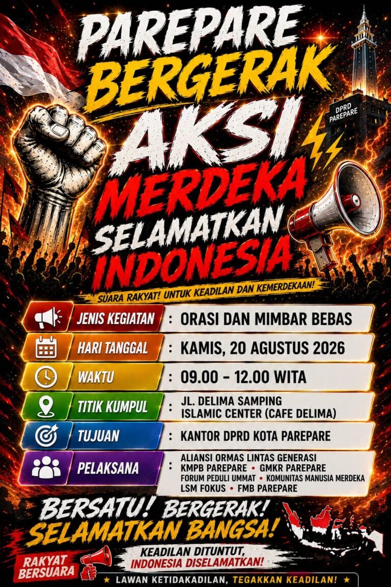 Parepare Bergerak Aksi Merdeka, KMBP Ajak Masyarakat Suarakan Keadilan