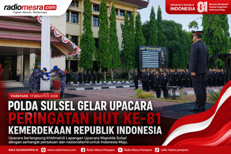 Polda Sulsel Gelar Upacara Peringatan HUT Ke-81 Kemerdekaan Republik Indonesia