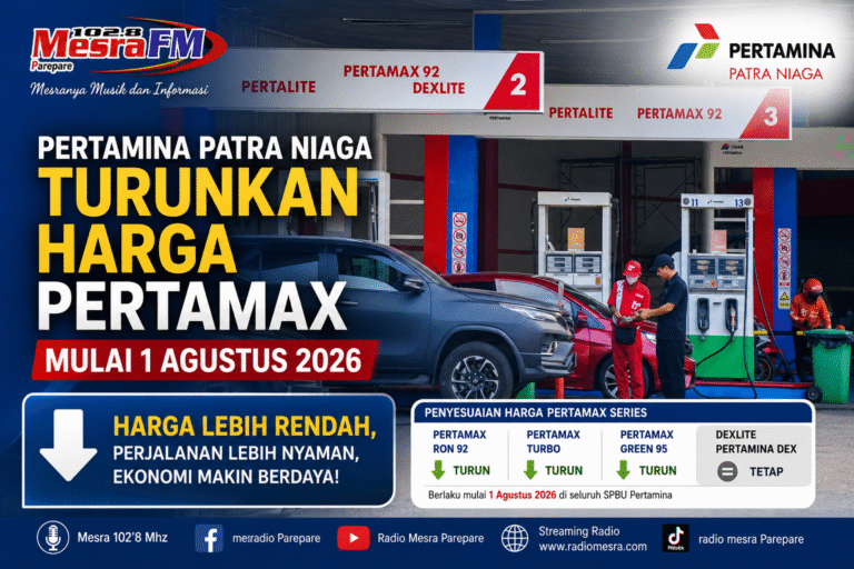 Pertamina Patra Niaga menurunkan Harga Pertamax per 1 Agustus 2026