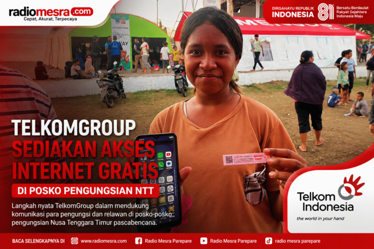 TelkomGroup Sediakan Akses Internet Gratis di Posko Pengungsian NTT