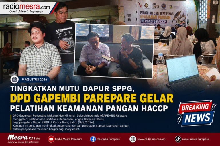 Tingkatkan Mutu Dapur SPPG, DPD Gapembi Parepare Gelar Pelatihan Keamanan Pangan HACCP di Carlos Kafe