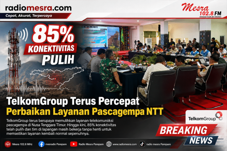 85% Konektivitas Pulih, TelkomGroup Terus Percepat Perbaikan Layanan Pascagempa NTT